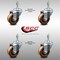 Service Caster 3 Inch SS High Temp Phenolic Wheel Swivel 3/8 Inch Threaded Stem Caster Set SCC SCC-SSTS20S314-PHSHT-381615-4 - alternate 5